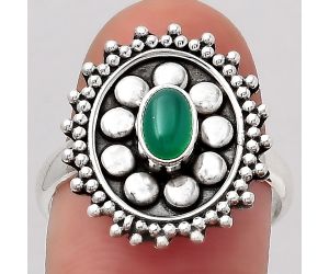 Natural Green Onyx Ring size-8 SDR124626 R-1273, 4x6 mm
