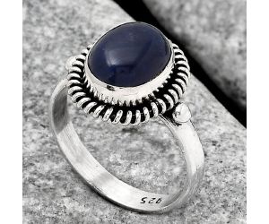 Natural Sodalite Ring size-7 SDR124783 R-1279, 8x10 mm