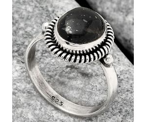 Natural Nuummite Ring size-8 SDR124807 R-1279, 9x11 mm