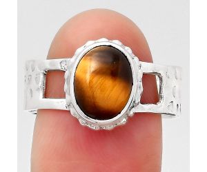 Natural Tiger Eye - Africa Ring size-9.5 SDR125018 R-1545, 8x10 mm