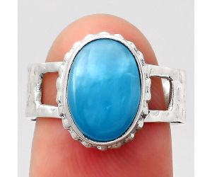 Natural Smithsonite Ring size-7.5 SDR125043 R-1545, 9x12 mm