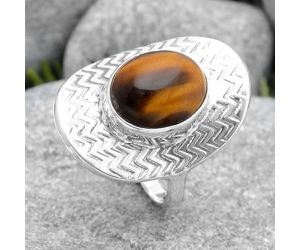 Natural Tiger Eye - Africa Ring size-7 SDR125109 R-1376, 10x12 mm