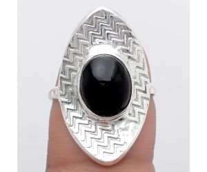 Natural Black Onyx - Brazil Ring size-7 SDR125111 R-1376, 9x11 mm