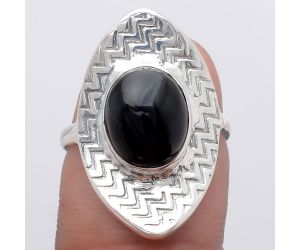 Natural Black Onyx - Brazil Ring size-7 SDR125148 R-1376, 9x11 mm