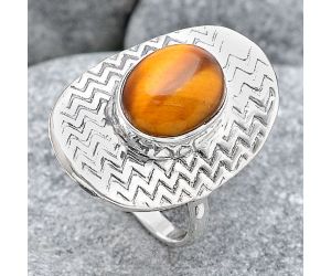 Natural Tiger Eye - Africa Ring size-8 SDR125201 R-1376, 9x11 mm
