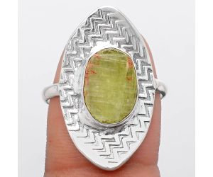 Natural Green Kyanite Rough - India Ring size-9 SDR125286 R-1376, 8x12 mm