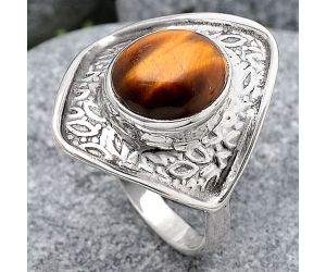 Natural Tiger Eye - Africa Ring size-9 SDR125287 R-1373, 9x11 mm