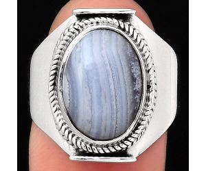 Blue Lace Agate - South Africa Ring size-8.5 SDR125900 R-1397, 10x14 mm