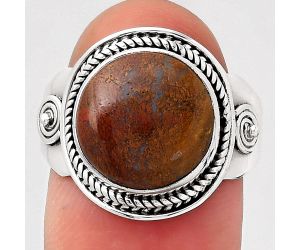 Natural Red Moss Agate Ring size-8 SDR125969 R-1398, 12x12 mm