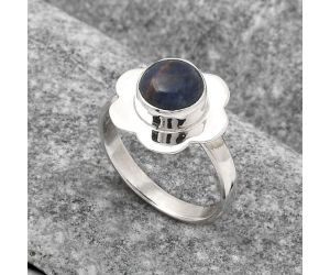 Natural Sodalite Ring size-7.5 SDR126293 R-1087, 8x8 mm
