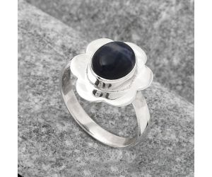 Natural Sodalite Ring size-8 SDR126300 R-1087, 7x9 mm