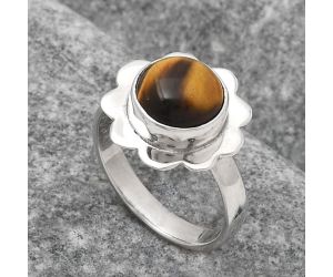 Natural Tiger Eye - Africa Ring size-8 SDR126308 R-1087, 10x10 mm