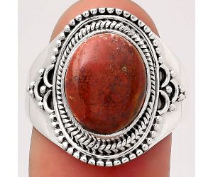 Natural Red Moss Agate Ring size-9 SDR126651 R-1708, 10x12 mm