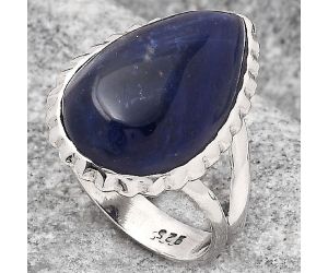 Natural Sodalite Ring size-7.5 SDR127228 R-1652, 13x20 mm