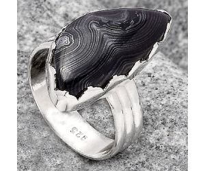 Crown Of Silver Psilomelane - Black Malachite Ring size-7 SDR127300 R-1338, 10x21 mm