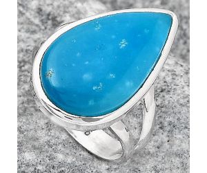 Natural Smithsonite Ring size-7 SDR127429 R-1005, 12x20 mm