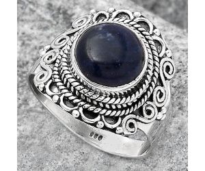 Natural Sodalite Ring size-7.5 SDR127807 R-1282, 9x9 mm