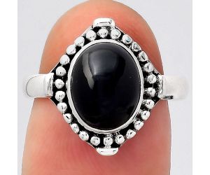 Natural Black Onyx - Brazil Ring size-8 SDR129126 R-1071, 8x10 mm