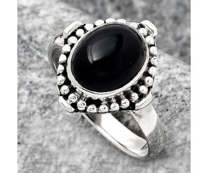 Natural Black Onyx - Brazil Ring size-8 SDR129126 R-1071, 8x10 mm