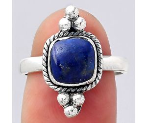 Natural Lapis - Afghanistan Ring size-7.5 SDR129326 R-1127, 8x8 mm