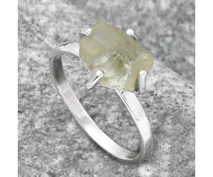 Prasiolite Rough (Green Amethyst) Ring size-8 SDR130180 R-1052, 8x11 mm