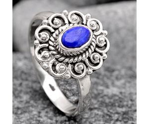 Natural Lapis - Afghanistan Ring size-8 SDR131068 R-1563, 4x6 mm