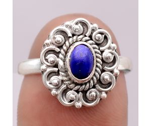 Natural Lapis - Afghanistan Ring size-7 SDR131083 R-1563, 4x6 mm
