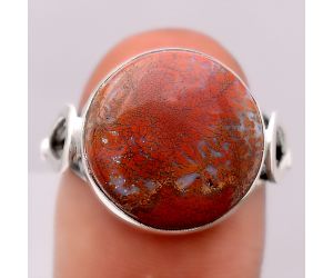 Natural Red Moss Agate Ring size-8 SDR131133 R-1224, 16x16 mm