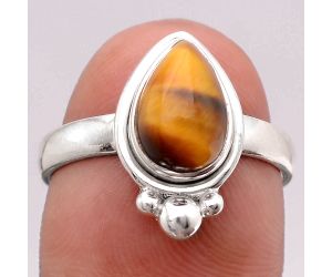 Natural Tiger Eye - Africa Ring size-8 SDR131393 R-1495, 7x10 mm