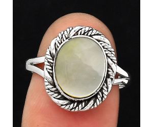 Natural Mother Of Pearl Ring size-7.5 SDR131996 R-1014, 9x11 mm