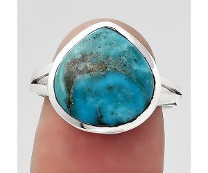 Natural Turquoise Morenci Mine Ring size-8 SDR132311 R-1005, 13x13 mm
