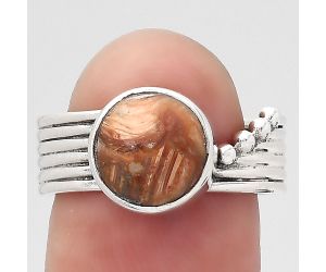Natural Caramel Opal Ring size-8 SDR132920 R-1492, 9x9 mm