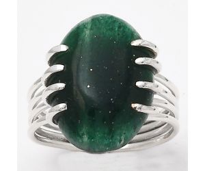 Natural Green Aventurine Ring size-7 SDR133342 R-1259, 13x18 mm