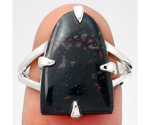 Natural Blood Stone - India Ring size-7.5 SDR133436 R-1305, 13x18 mm