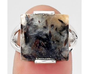 Natural Astrophyllite - Russia Ring size-7.5 SDR133563 R-1084, 14x14 mm