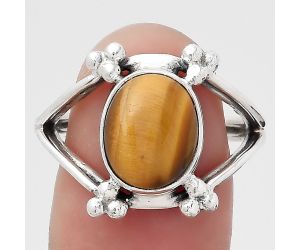 Natural Tiger Eye - Africa Ring size-7.5 SDR133726 R-1246, 9x11 mm