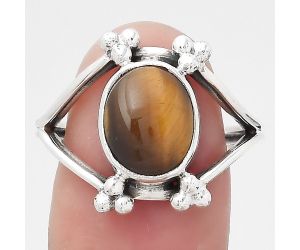 Natural Tiger Eye - Africa Ring size-8 SDR133754 R-1246, 9x11 mm