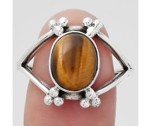 Natural Tiger Eye - Africa Ring size-8 SDR133763 R-1246, 9x11 mm