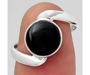 Natural Black Onyx - Brazil Ring size-8.5 SDR133866 R-1232, 10x10 mm