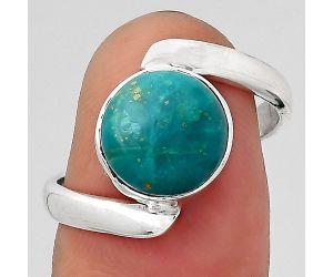 Natural Azurite Chrysocolla Ring size-8.5 SDR133932 R-1232, 10x10 mm