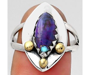 Copper Purple Turquoise - Arizona Ring size-8 SDR133980 R-1503, 6x12 mm