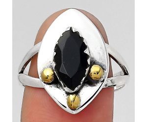 Natural Black Onyx - Brazil Ring size-9 SDR134005 R-1503, 6x12 mm