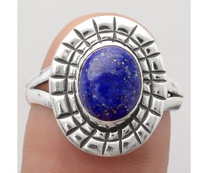 Natural Lapis - Afghanistan Ring size-8.5 SDR134425 R-1564, 8x10 mm