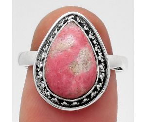 Natural Pink Thulite - Norway Ring size-7.5 SDR134695 R-1262, 9x13 mm