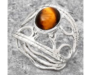 Natural Tiger Eye - Africa Ring size-7 SDR134888 R-1133, 7x9 mm