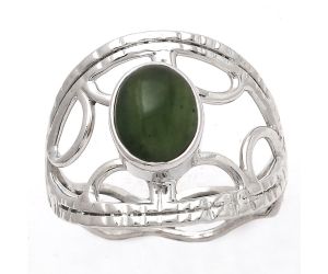 Natural Nephrite Jade - Canada Ring size-8 SDR134894 R-1133, 7x9 mm
