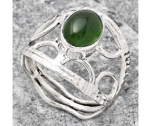 Natural Nephrite Jade - Canada Ring size-8 SDR134894 R-1133, 7x9 mm