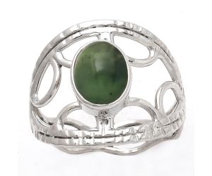 Natural Nephrite Jade - Canada Ring size-8 SDR134897 R-1133, 7x9 mm