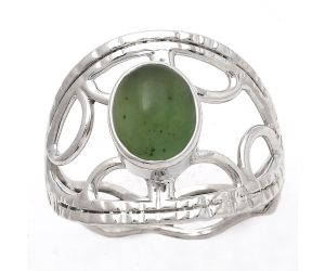Natural Nephrite Jade - Canada Ring size-8 SDR134899 R-1133, 7x9 mm