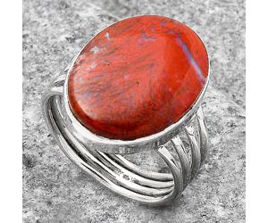 Natural Red Moss Agate Ring size-8 SDR135020 R-1324, 14x19 mm